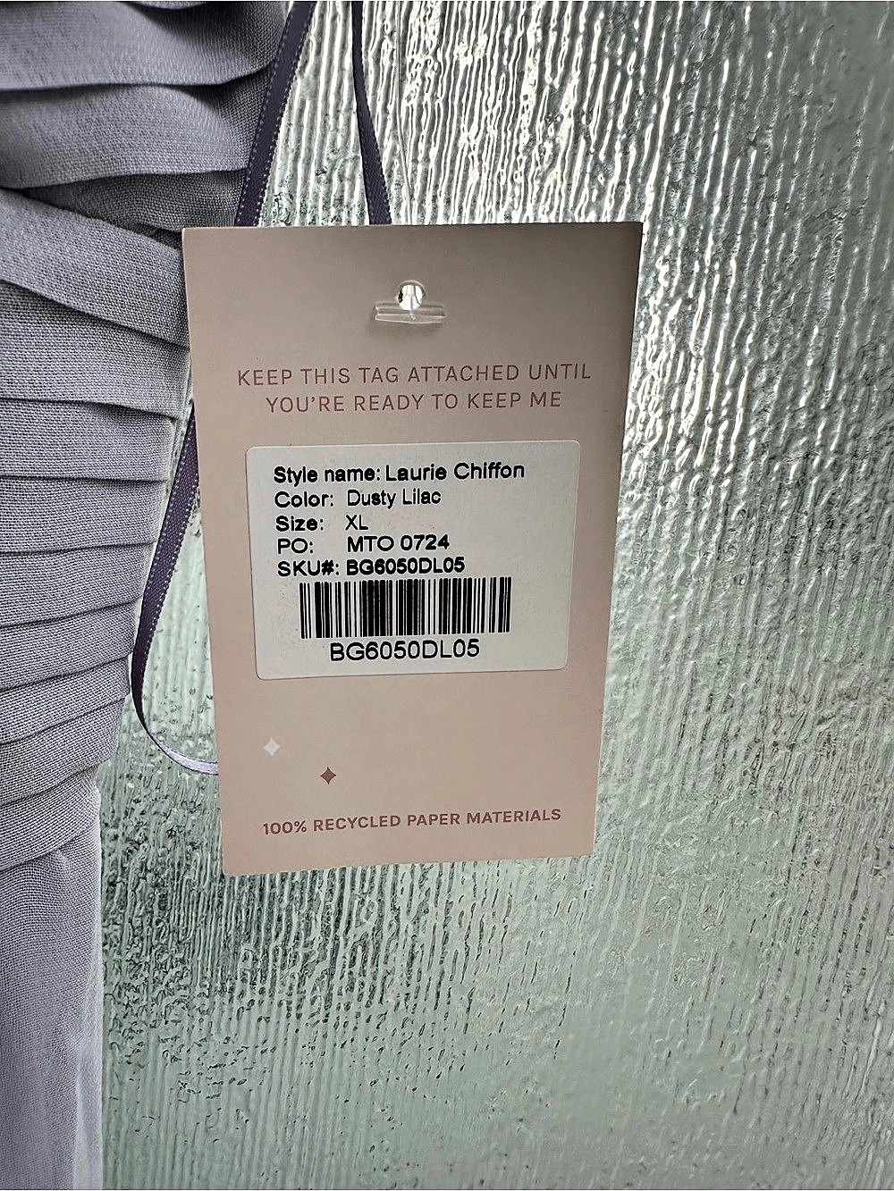 Birdy Grey Laurie Chiffon Dress Dusty Lilac XL - Picture 5 of 7